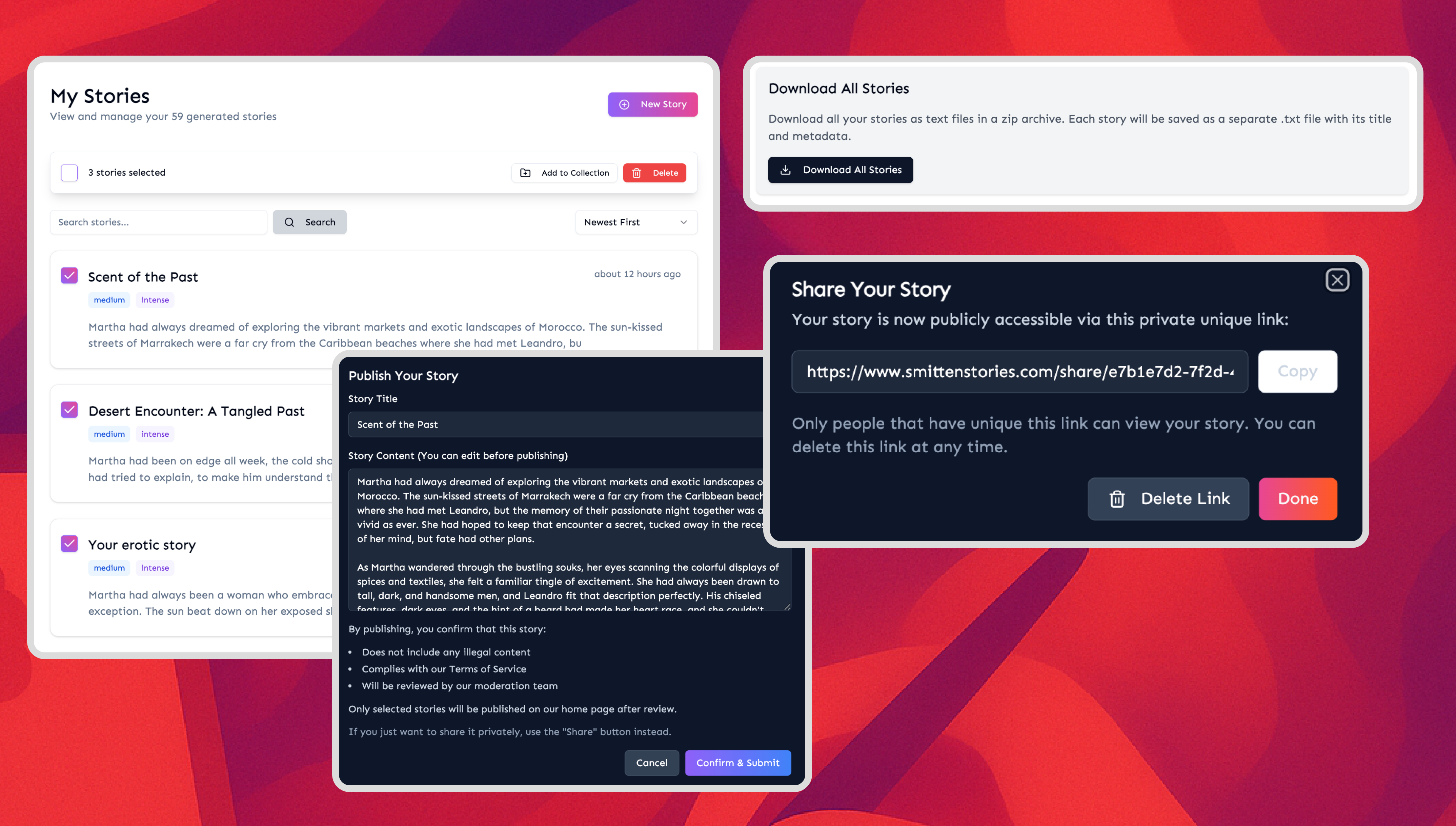 Smitten AI new feature | bulk download, bulk delete, publish
